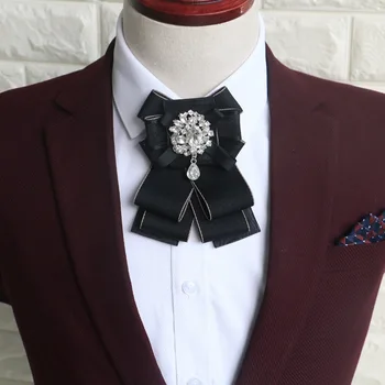 Moda novi high-end britanski kravata muška haljina ovratnik cvijet mladenka mladoženja crveni ovratnik cvijet luk korejski kravata