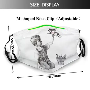 Banksy NHS superheroj моющийся modni usta maska za lice sa filterom protiv vjetar prašinu zimski zaštitna torbica respirator
