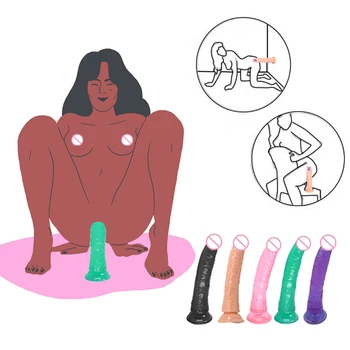 Blaga erotska jelly dildo anal analni čep je realističan penis jaka dojenče član seks-igračke za žene parovi vagine je G-točka orgazam