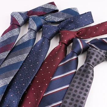 Muški, kravata je modni žakard 7 cm kravate za muškarce Engleska prugasta luksuzni kravata formalni poslovni čovjek vjenčanicu košulja pribor