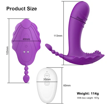 Nosive gaćice dildo vibrator daljinski upravljač stimulator klitorisa ženska masturbacija leptir вибрационная seks-igračka za žene