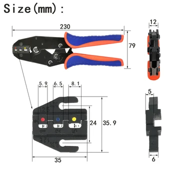 Обжимные kliješta ručni alat set električni set alata za skupljanje cijevi kliješta stezaljke kutija je YE-30JA 0.5-6. 0mm2 AWG20-10