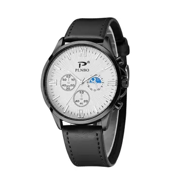 2020 brand muški ručni sat moda običan crni kožni remen kvarcni satovi Muški sportski sat Montre Homme Drop Shipping